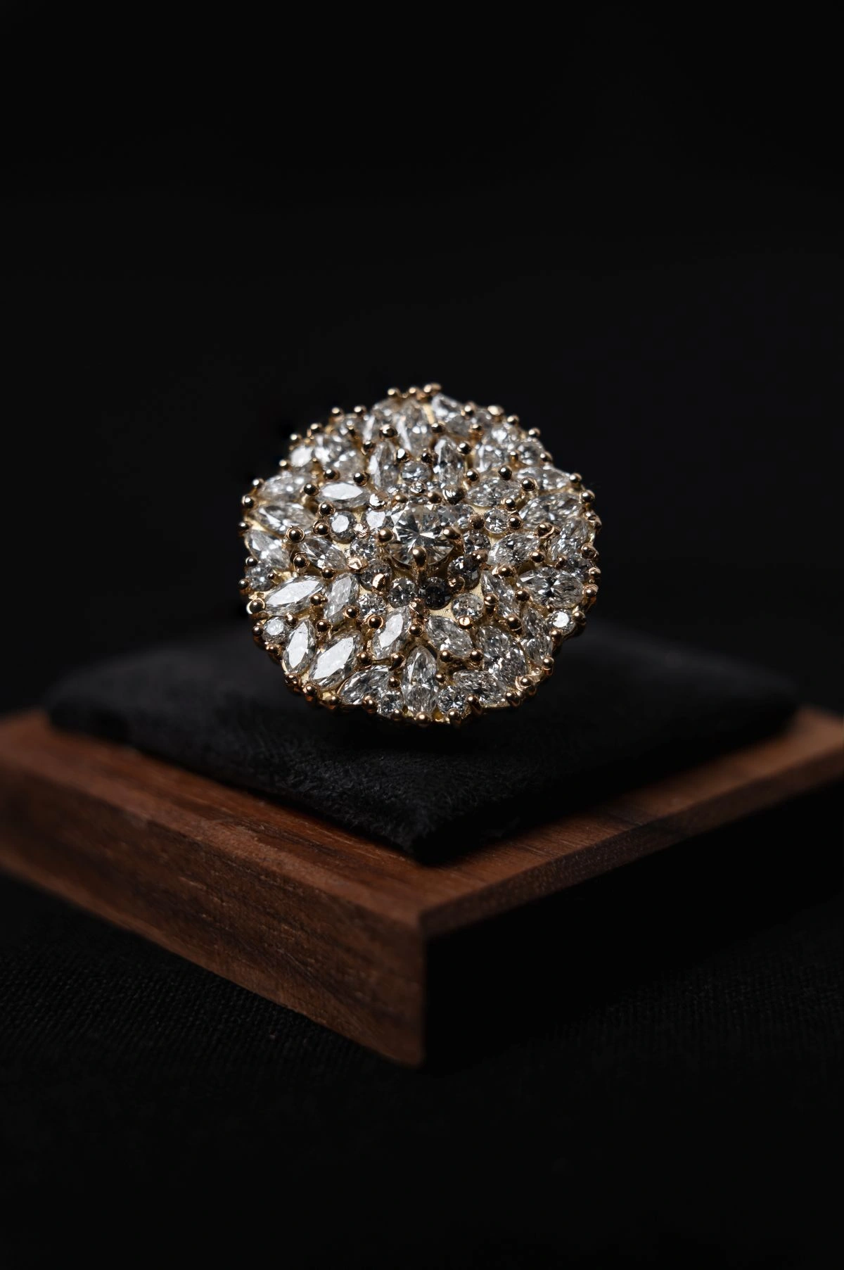 Bague pavage diamants Bijouterie Psyché x Pauline Declercq - Atlin Créations